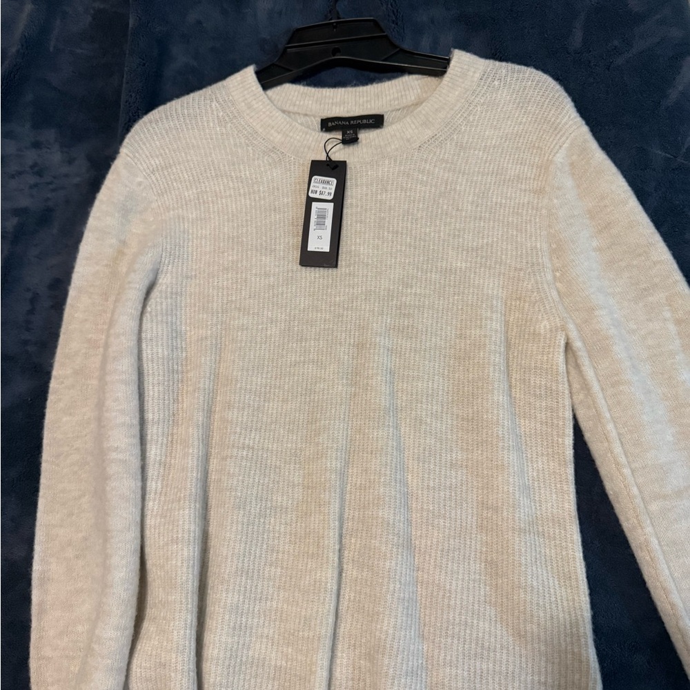 Banana Republic Aire oatmeal heather Sweater NEW NWT XS luxe knit